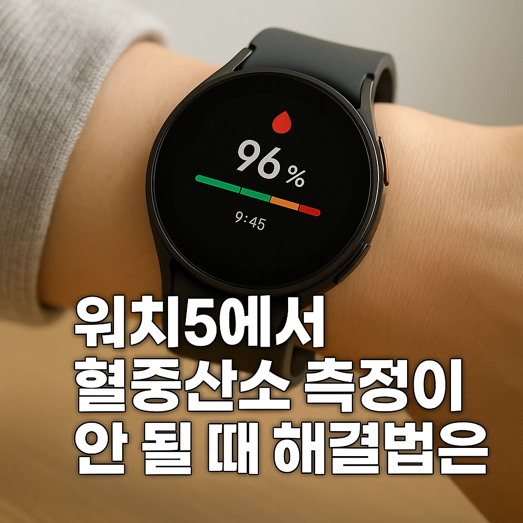 워치5에서 혈중산소 측정이 안 될 때 해결법은