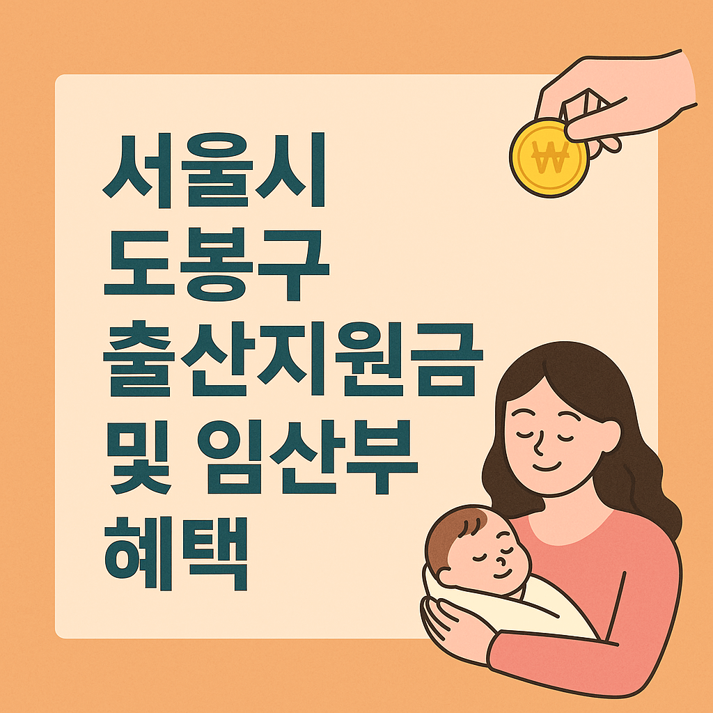서울시 도봉구 출산지원금 및 임산부 혜택
