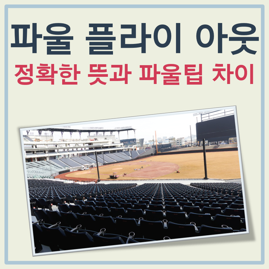 야구 파울 플라이 아웃 뜻