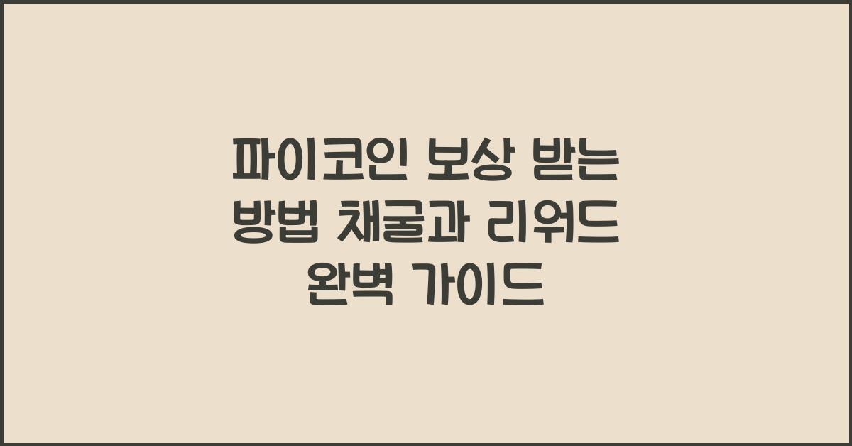 파이코인 보상