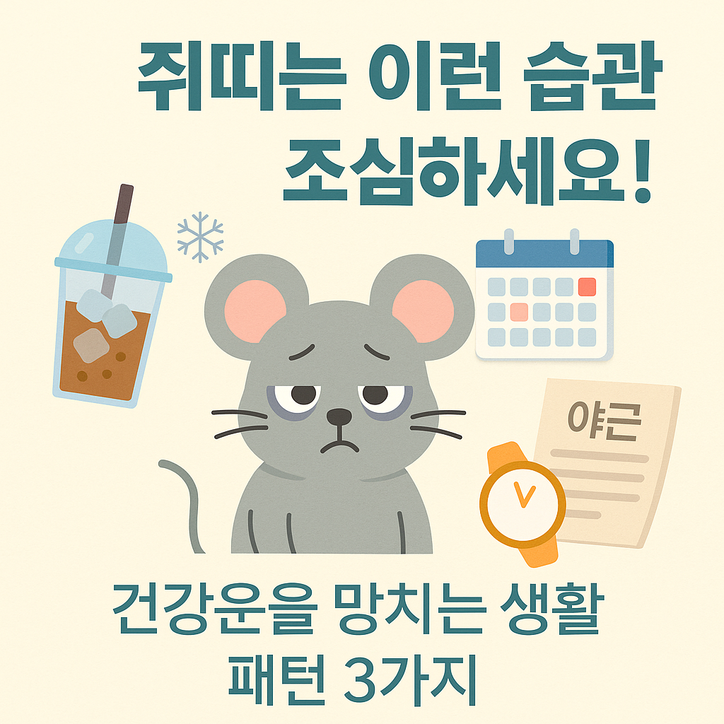 쥐띠 건강운이 떨어지는 이유, &lsquo;이 습관&rsquo; 때문입니다!