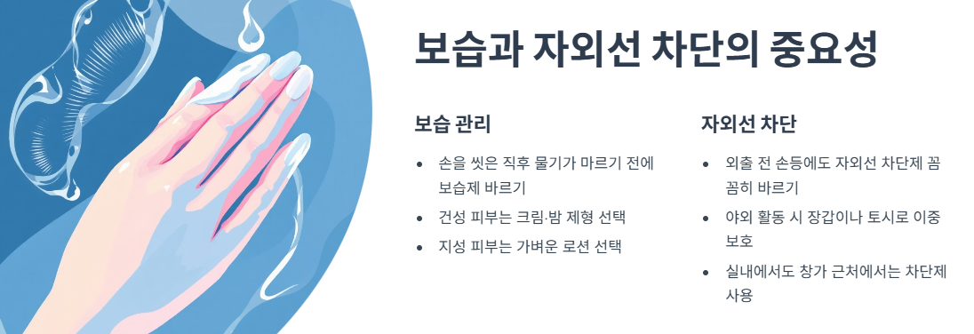 보습과 자외선 차단의 중요성