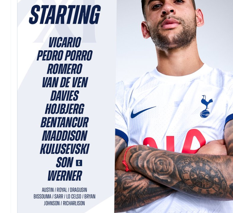 토트넘 선발 라인업