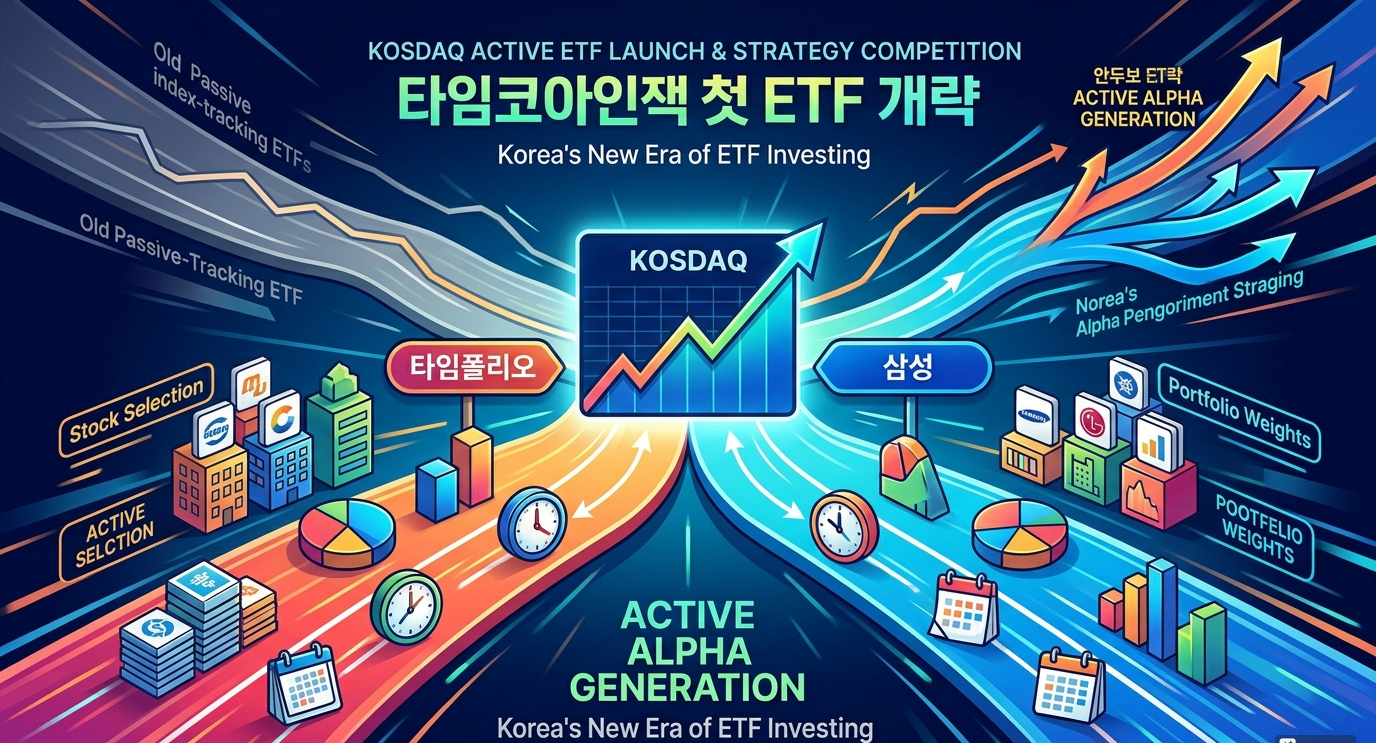 코스닥 첫 액티브 ETF 등장…타임폴리오 vs 삼성, 투자 전략은?
