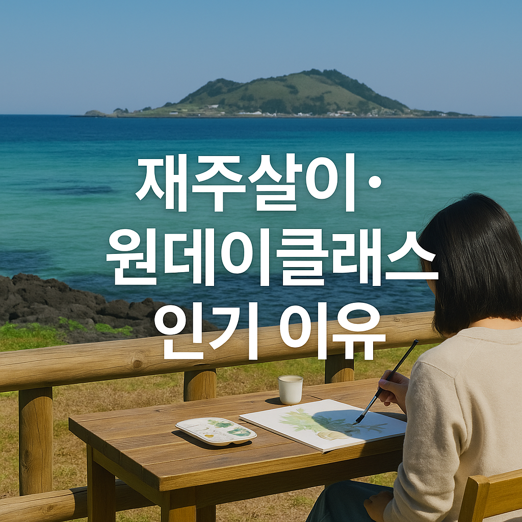 제주살이&middot;원데이클래스 인기 이유