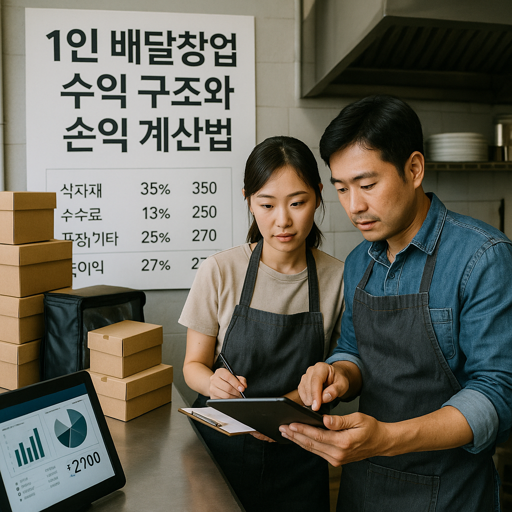 1인 배달창업 수익 구조와 손익 계산법