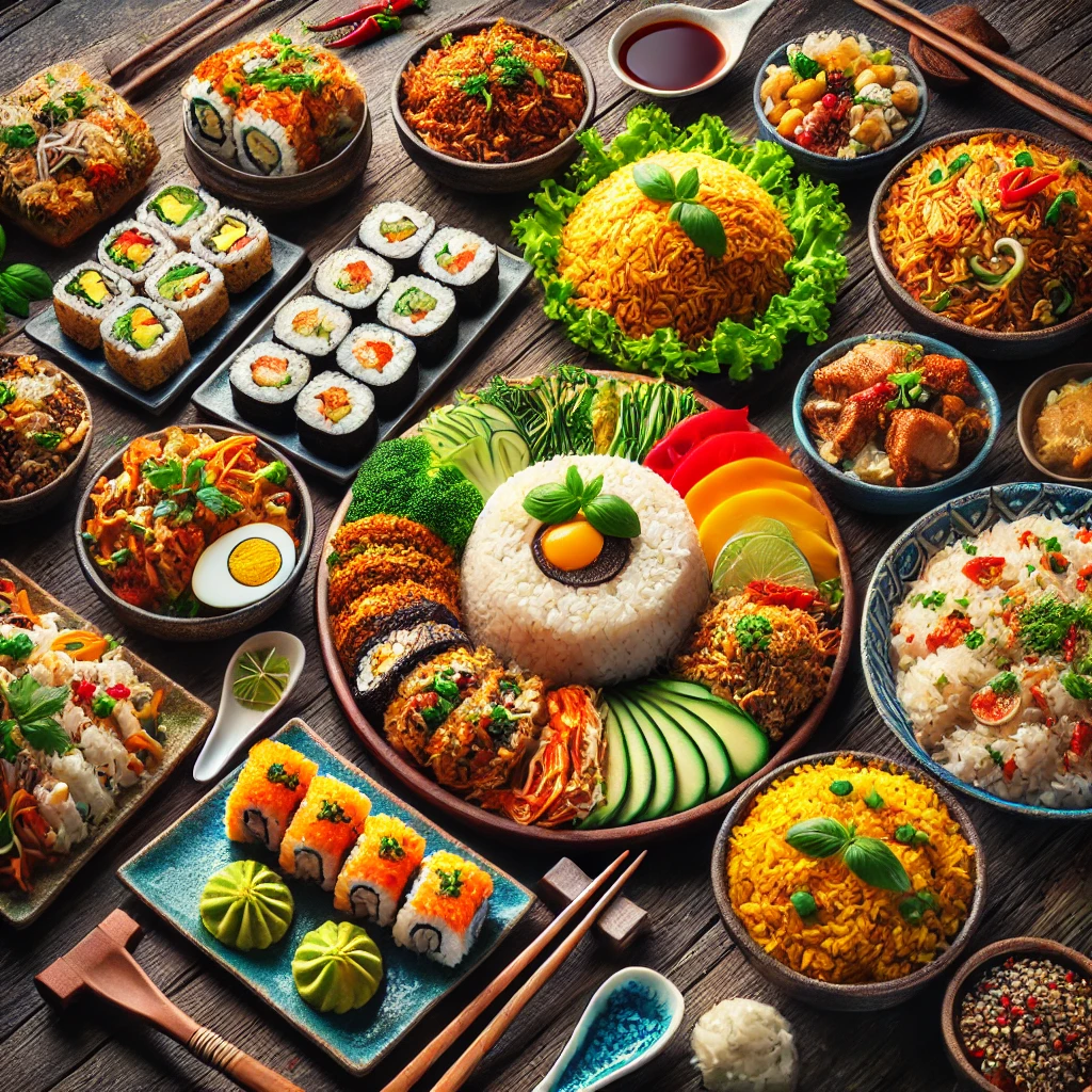 아시아를 대표하는 여러가지 쌀요리