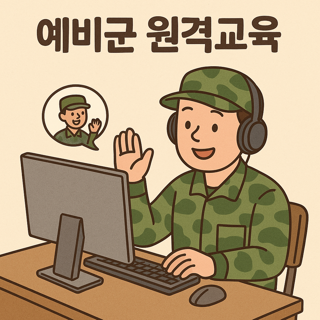 예비군 원격교육 안내문