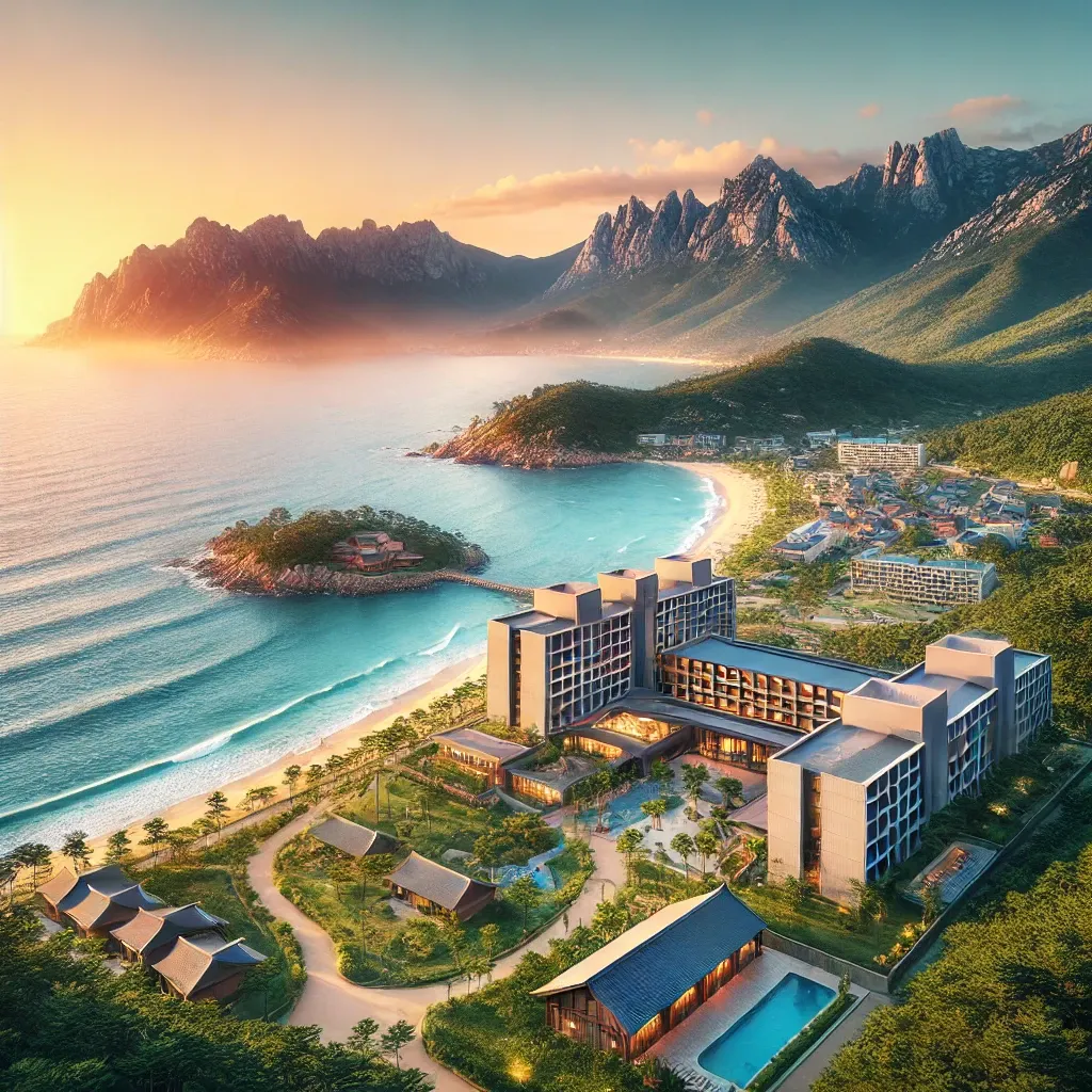 설악산과 동해를 동시에 감상할 수 있는 리조트