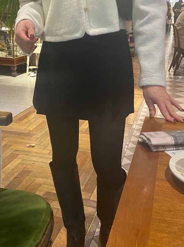 미엘 울 로렌 미니스커트 겨울 울스커트 핀턱스커트