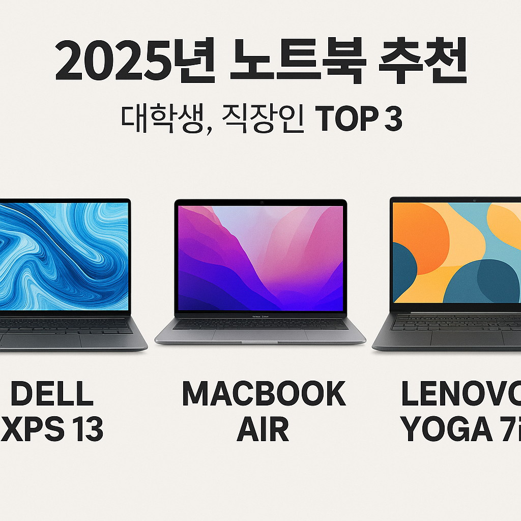 2025년 노트북 추천 [+대학생,직장인 TOP3]