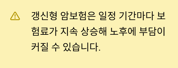 비갱신 암보험