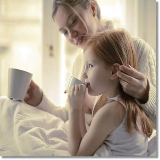 감기로 비강건조증이 생긴 어린이