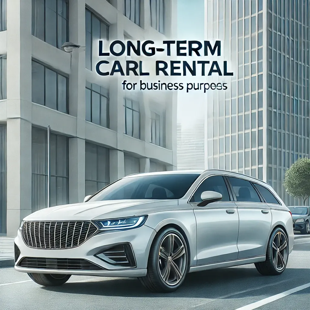 사무실 앞에 주차된 비즈니스용 장기렌트 차량