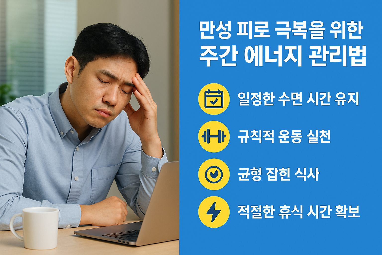 만성 피로 극복을 위한 주간 에너지 관리