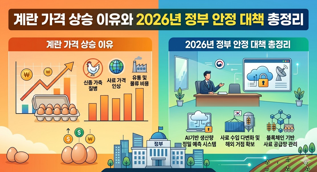 계란 가격 상승 이유와 2026년 정부 안정 대책 총정리