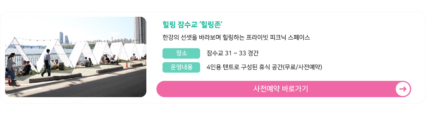 잠수교 피크닉 명소 힐링존, 예약 필수 정보 총정리