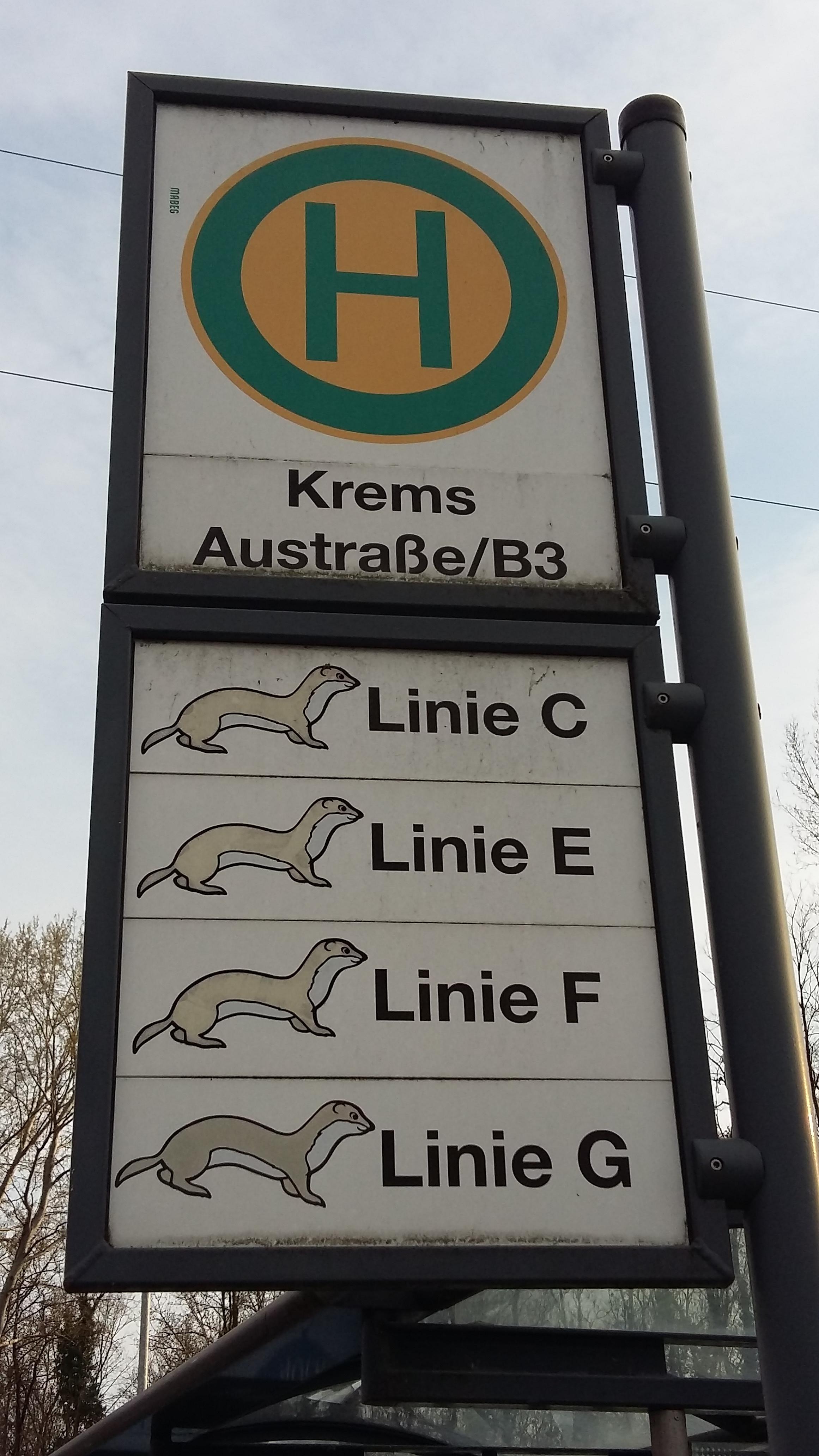 오스트리아 크렘스 안 데어 도나우 버스 정류장