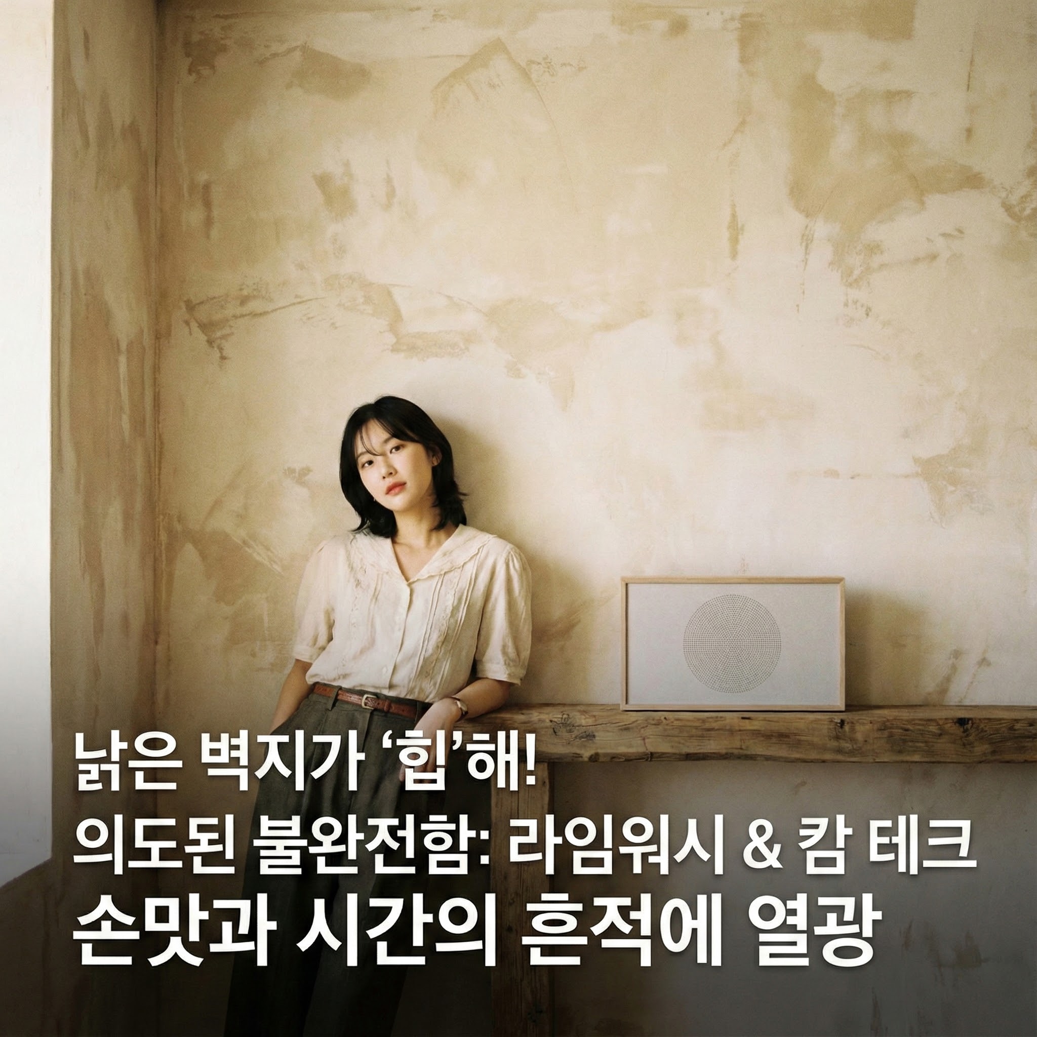 낡은 벽지가 오히려 '힙'하다? 의도된 불완전함의 마법