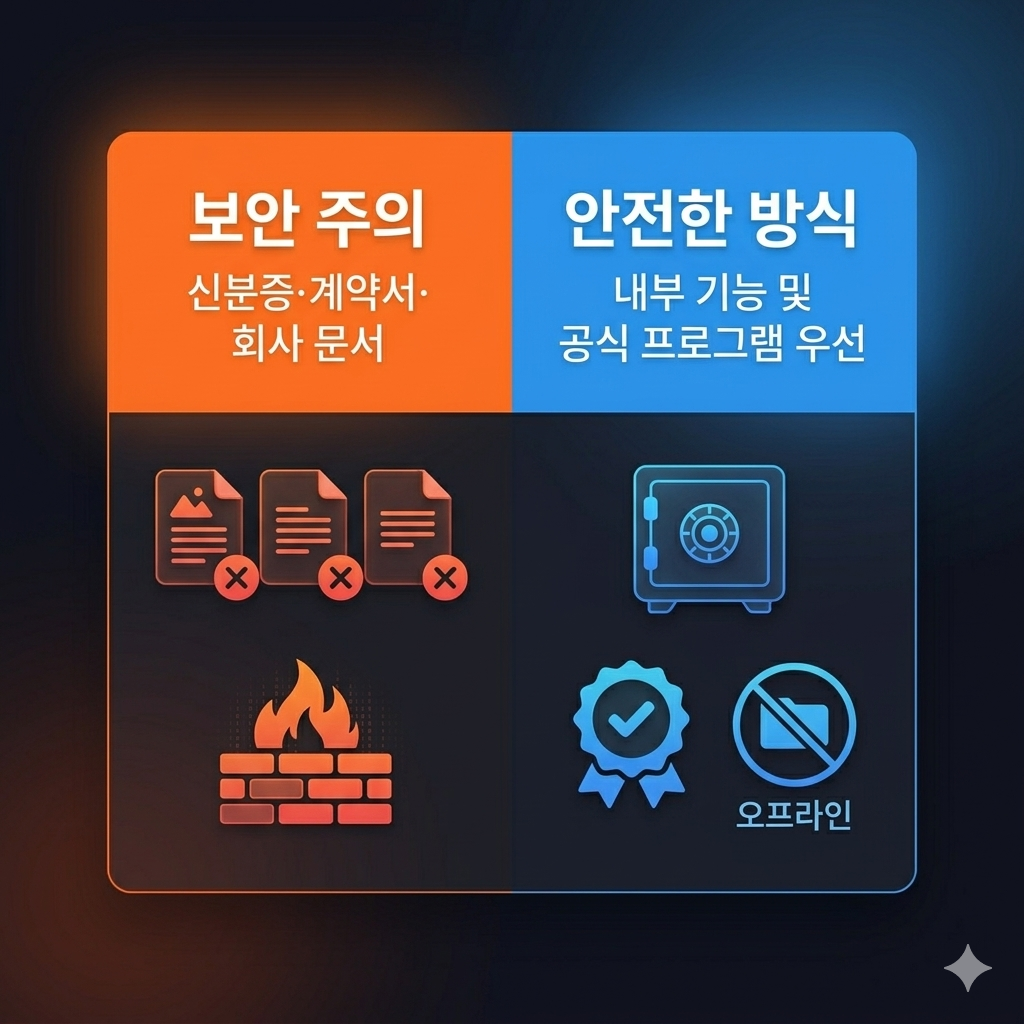 외부 압축 사이트를 쓸 때 개인정보를 조심