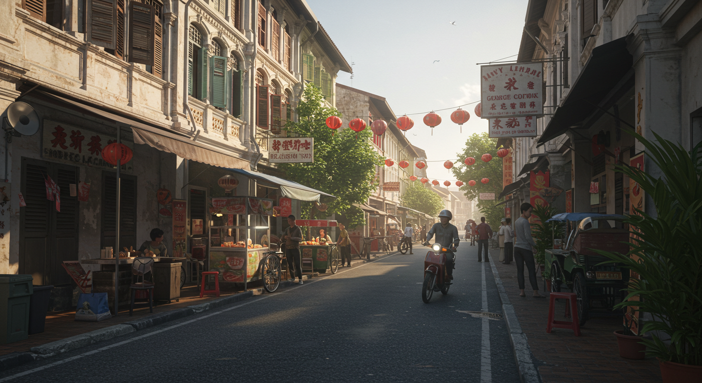 조지타운 아침 전경