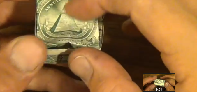 지폐나 달러로 선물 접는과정