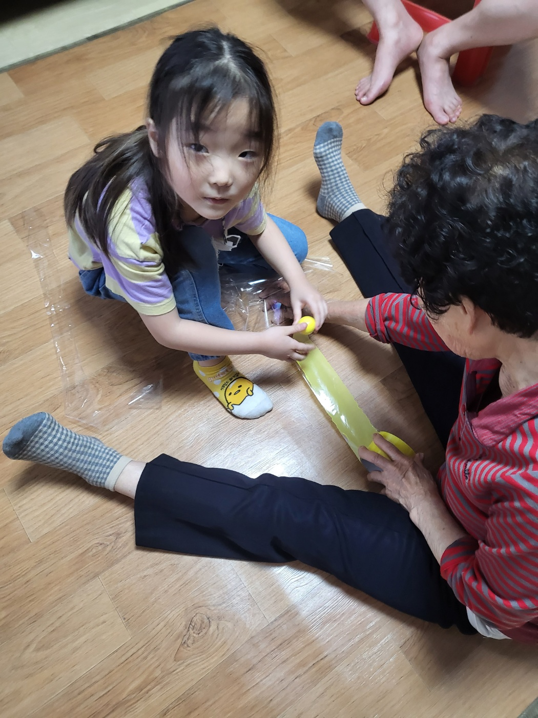 테이프 볼 만들기(테이프 공)