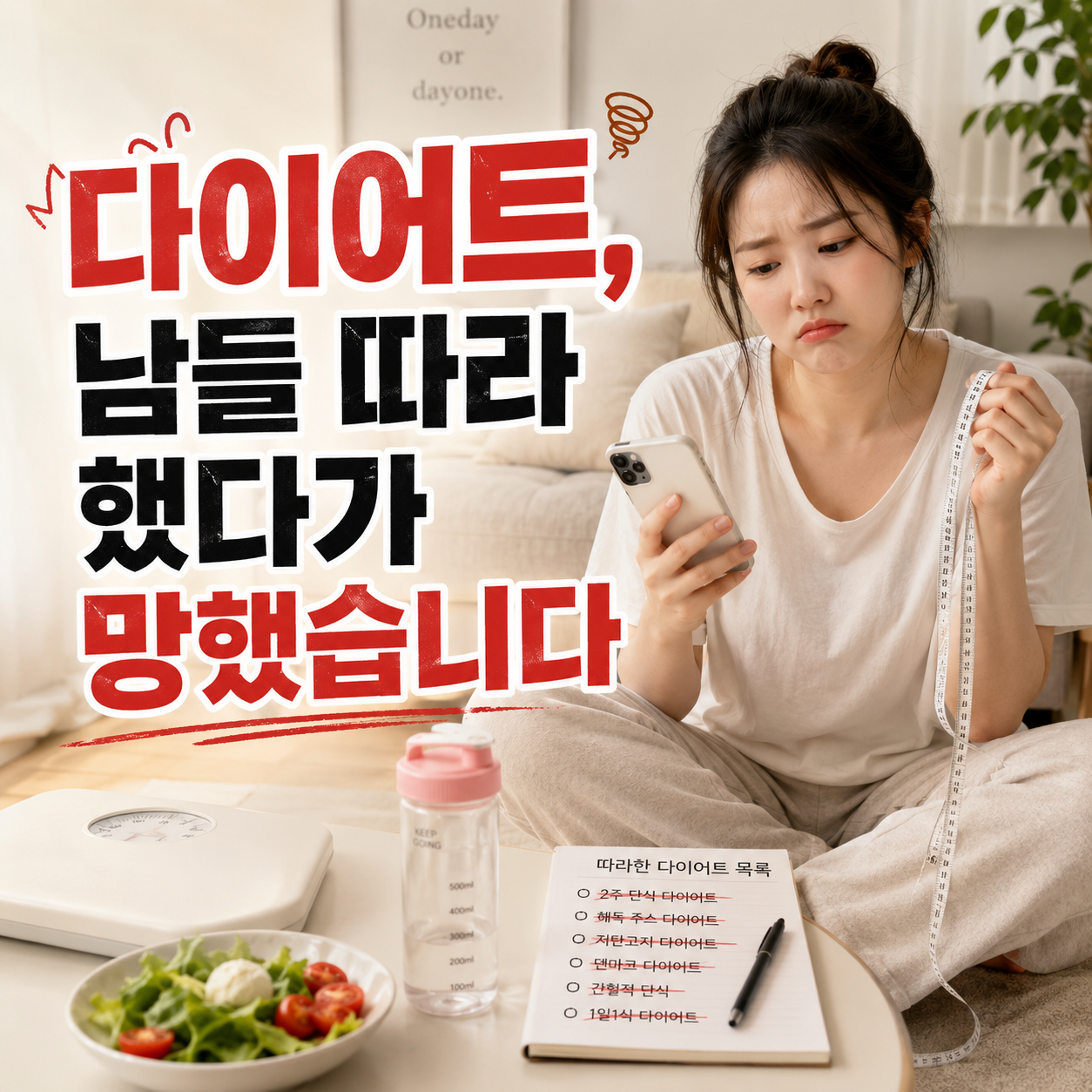 다이어트, 남들 따라 했다가 망했습니다