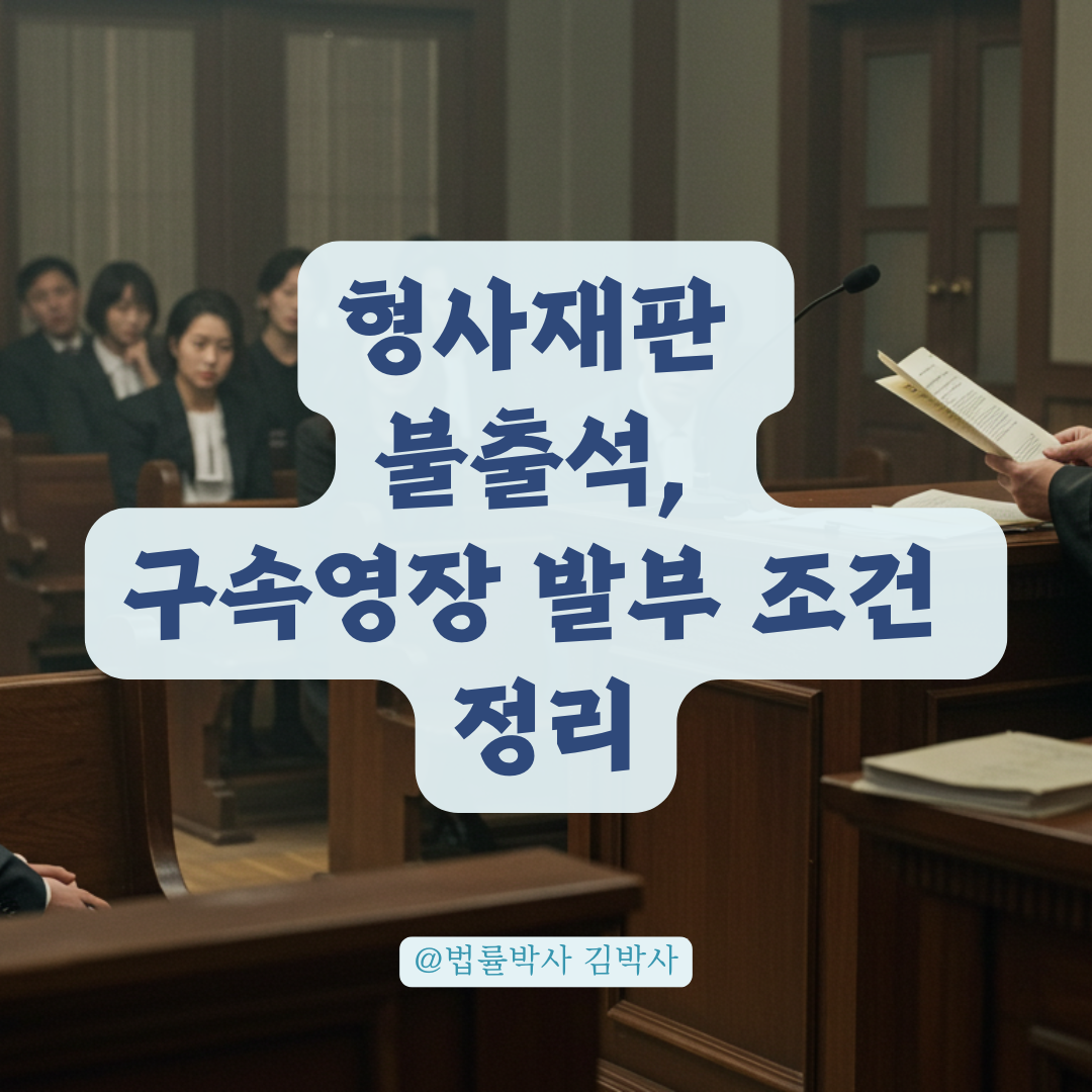 형사재판 선고기일 불출석 시, 구속영장 발부 조건 정리