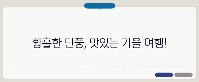 전남 가을 가족 여행 코스 추천