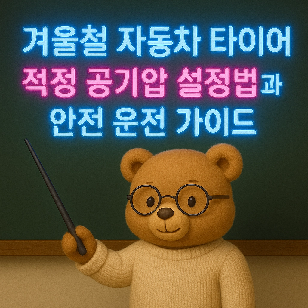 겨울철 자동차 타이어 적정 공기압 설정법과 안전 운전 가이드