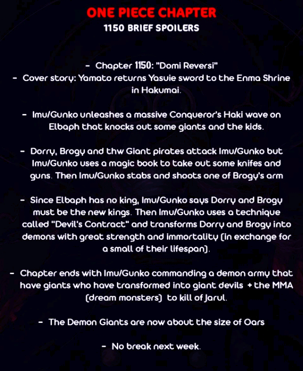원피스 1150화 도미 리버시 충격 줄거리 악마의 열매 창조자 정체 만화