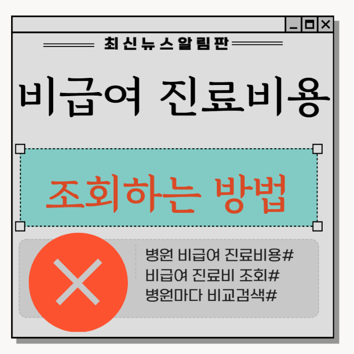비급여 진료비용 조회하는 방법