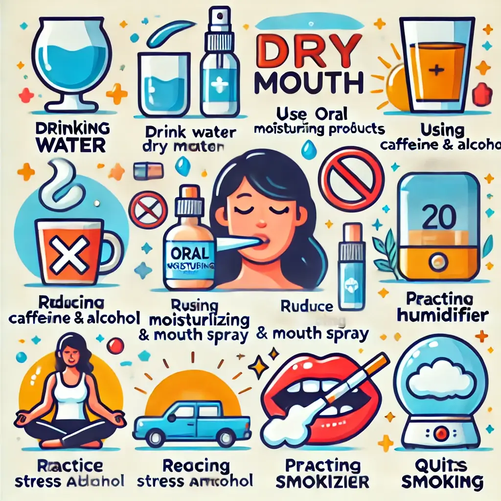 입이 마르는 증상을 예방하고 완화하는 방법