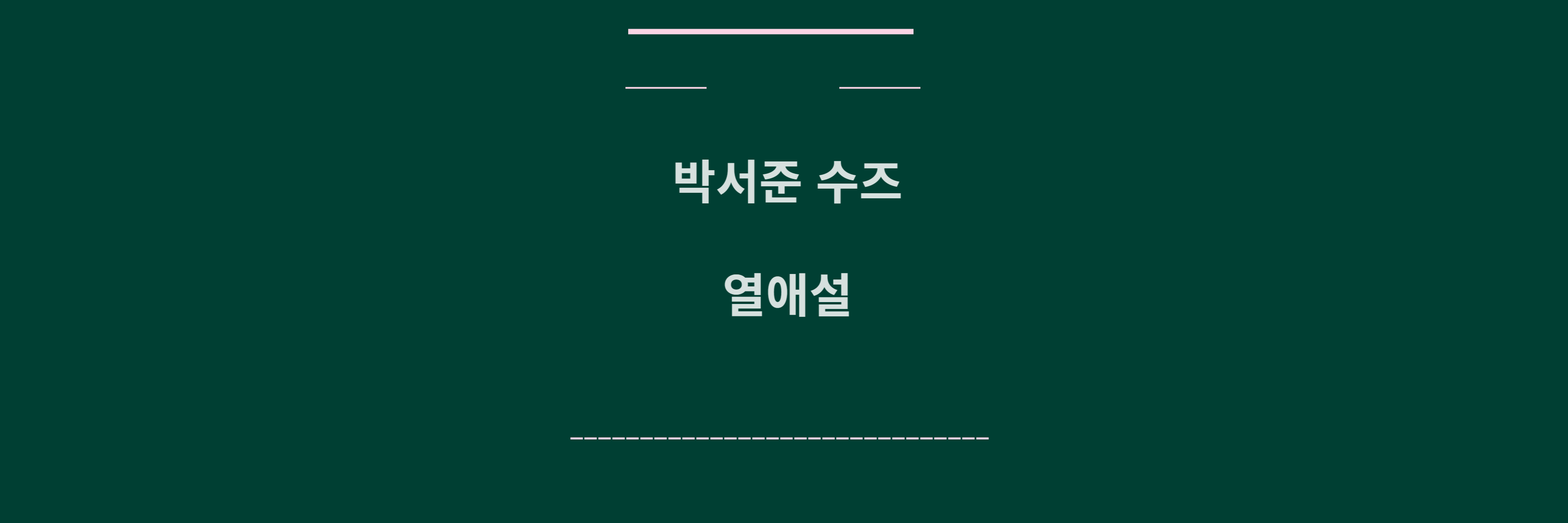 박서준 수즈