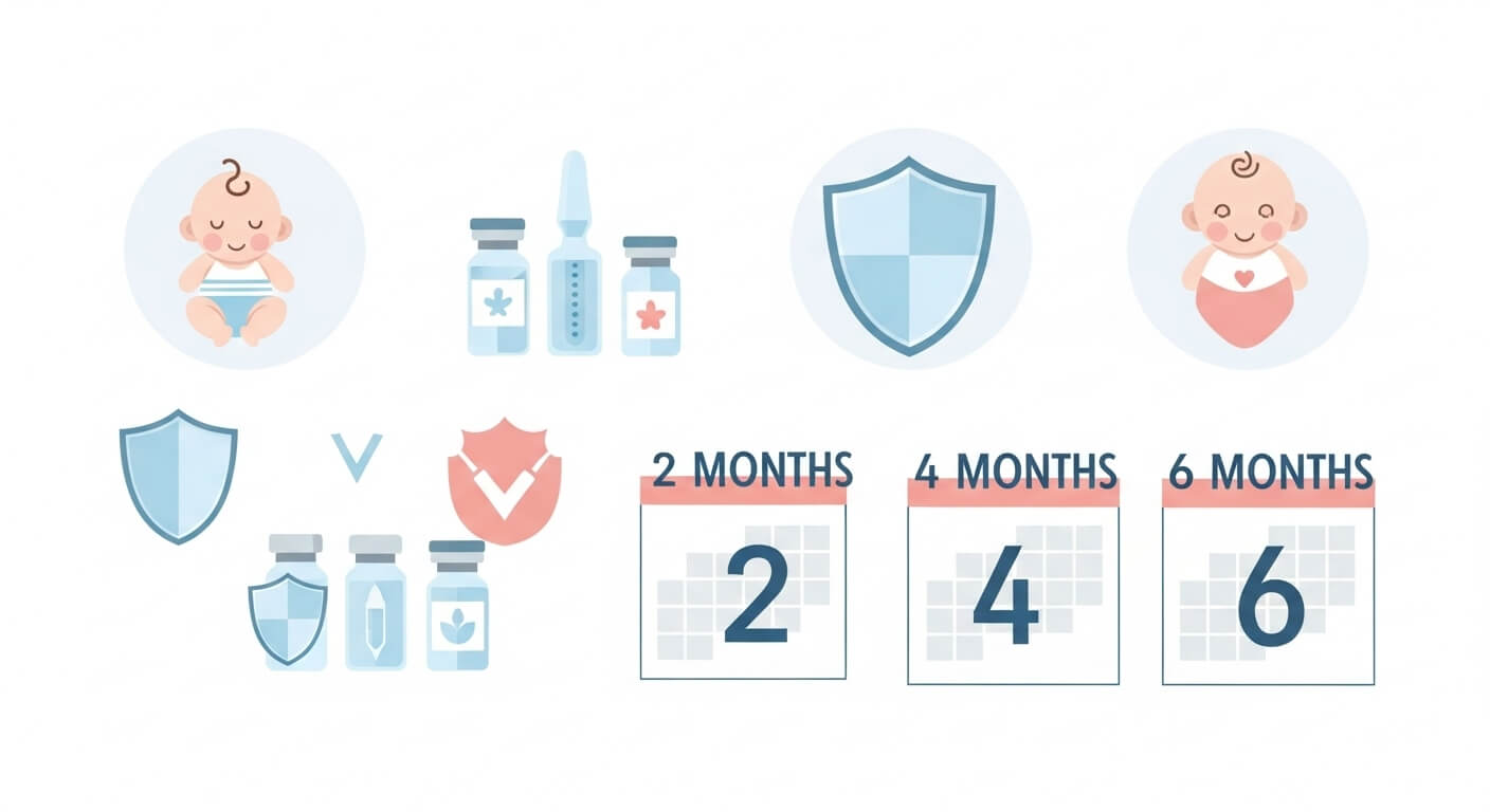 출생~생후 6개월: 기초면역 형성 시작