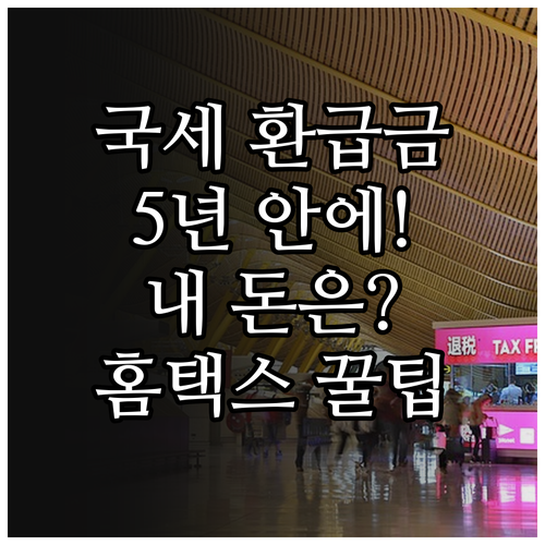 홈택스 국세 환급금 조회 신청 소멸시..