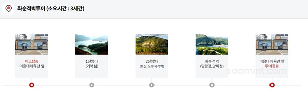 화순적벽 버스투어 예약, 탑승지 위치 , 투어코스