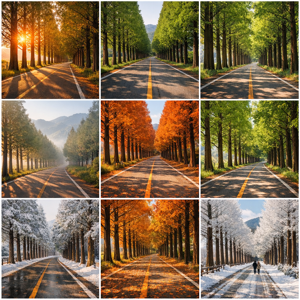 모래재 메타세쿼이아 가을 명소 산책, 단풍, 여행