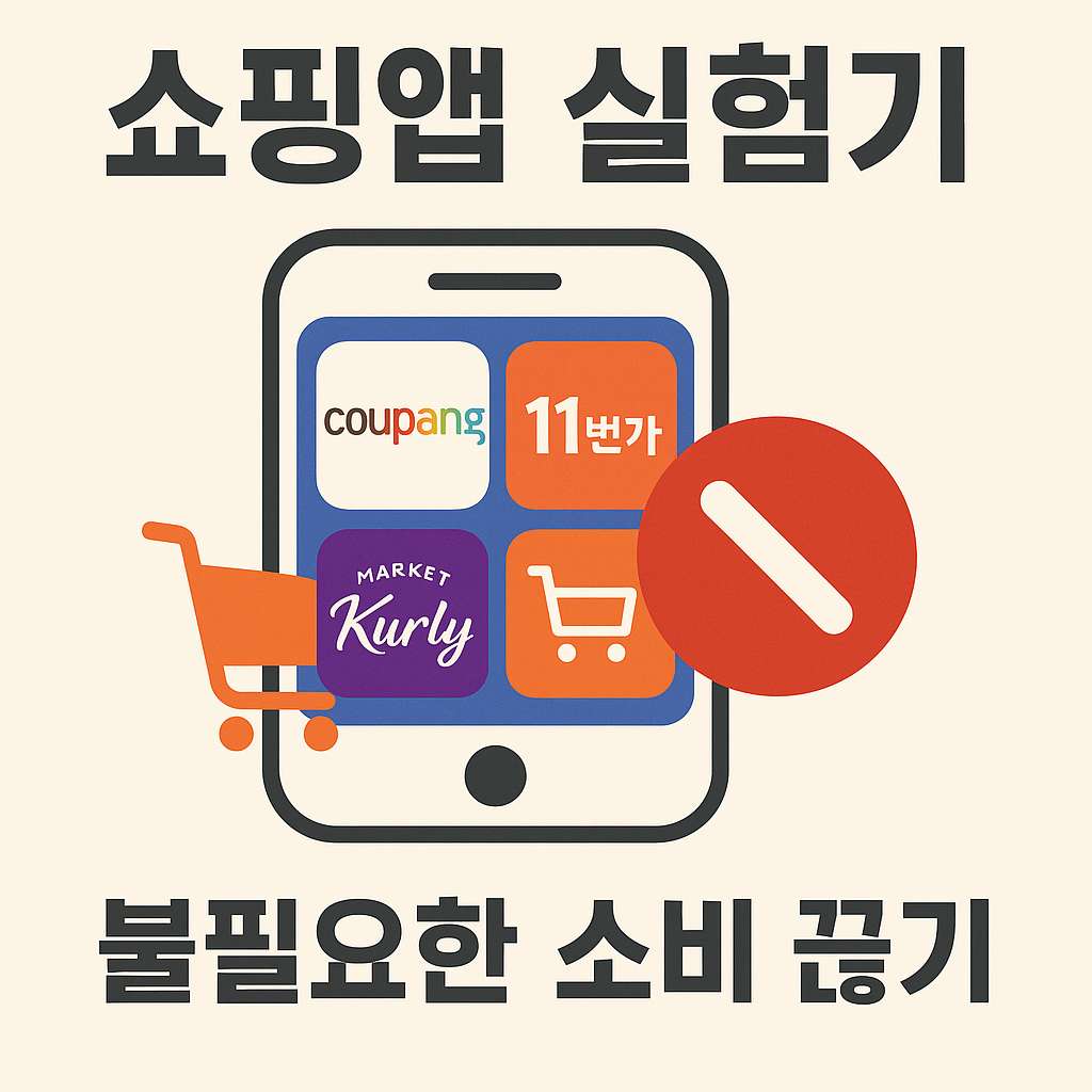 쇼핑앱 삭제 실험기｜불필요한 소비를 멈추는 가장 현실적인 방법