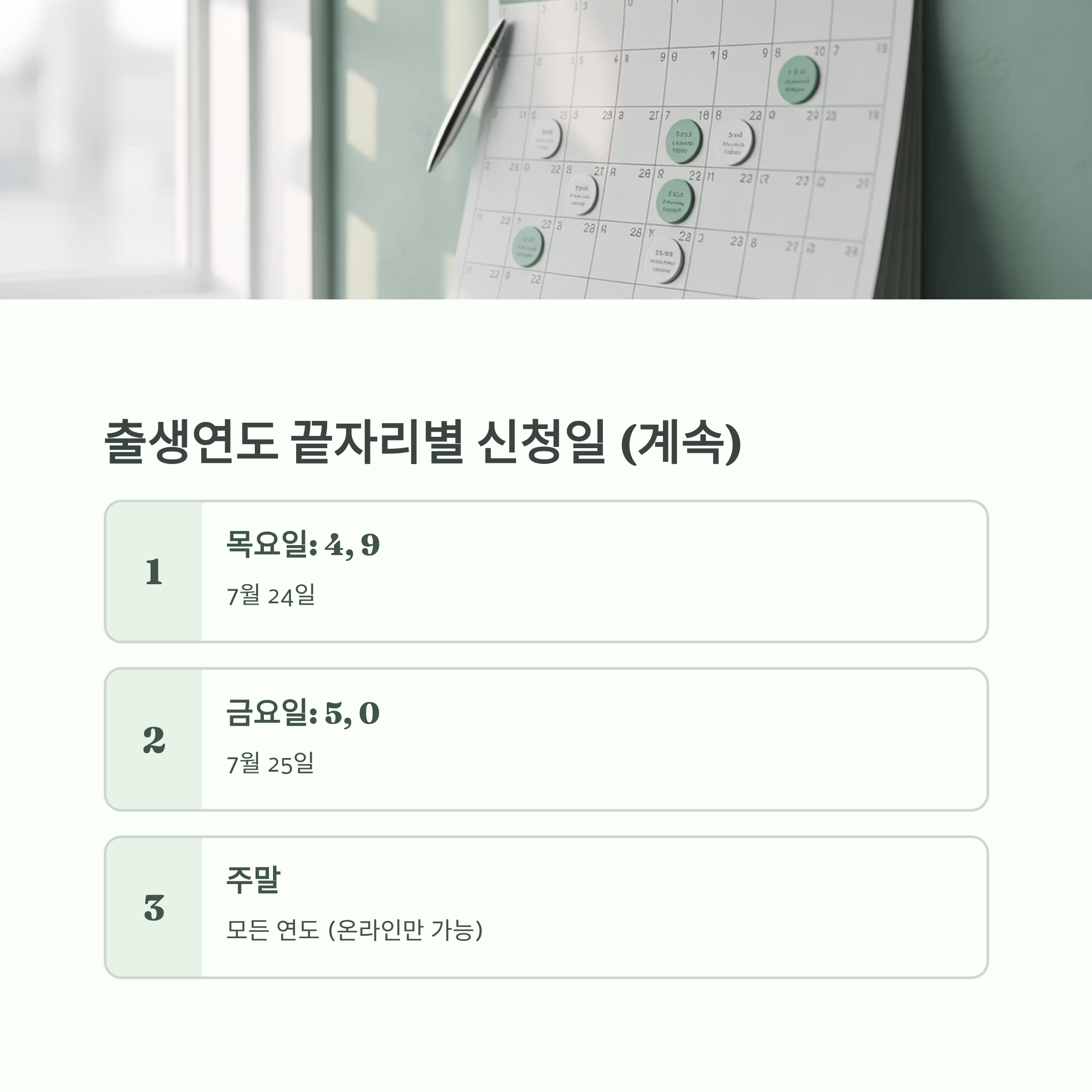 민생지원금 신청 요일제