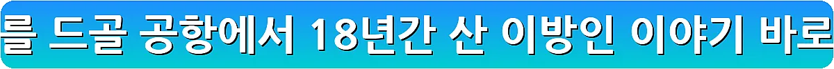 파리 샤를 드골 공항에서 18년간 산 이방인 이야기_2