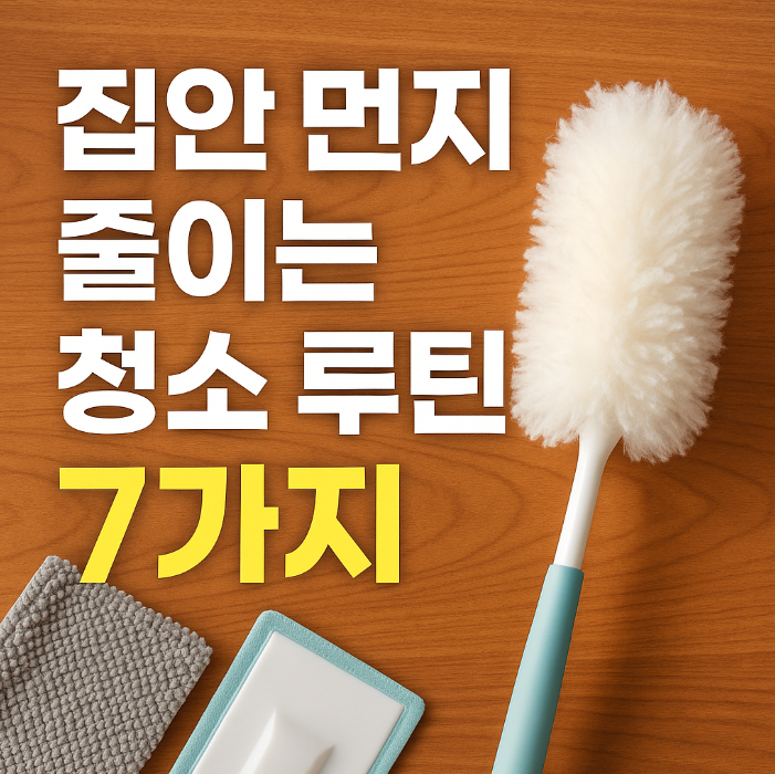 집안 먼지 줄이는 청소 루틴 7가지