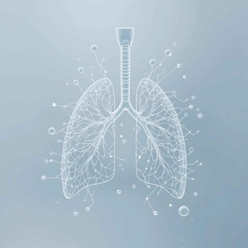 폐 관련 추상 일러스트