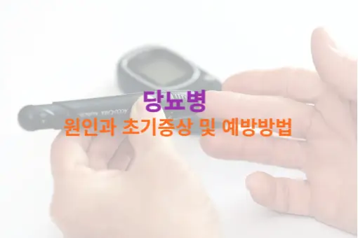 섬네일 : 당뇨병 원인과 초기증상 및 예방방법