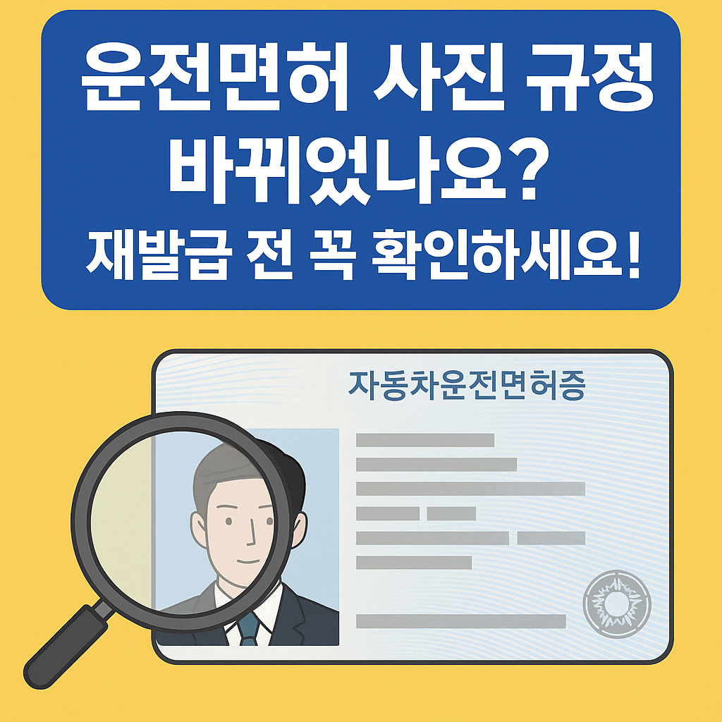 운전면허 사진 규정 바뀌었나요? 재발급 전 꼭 확인하세요!