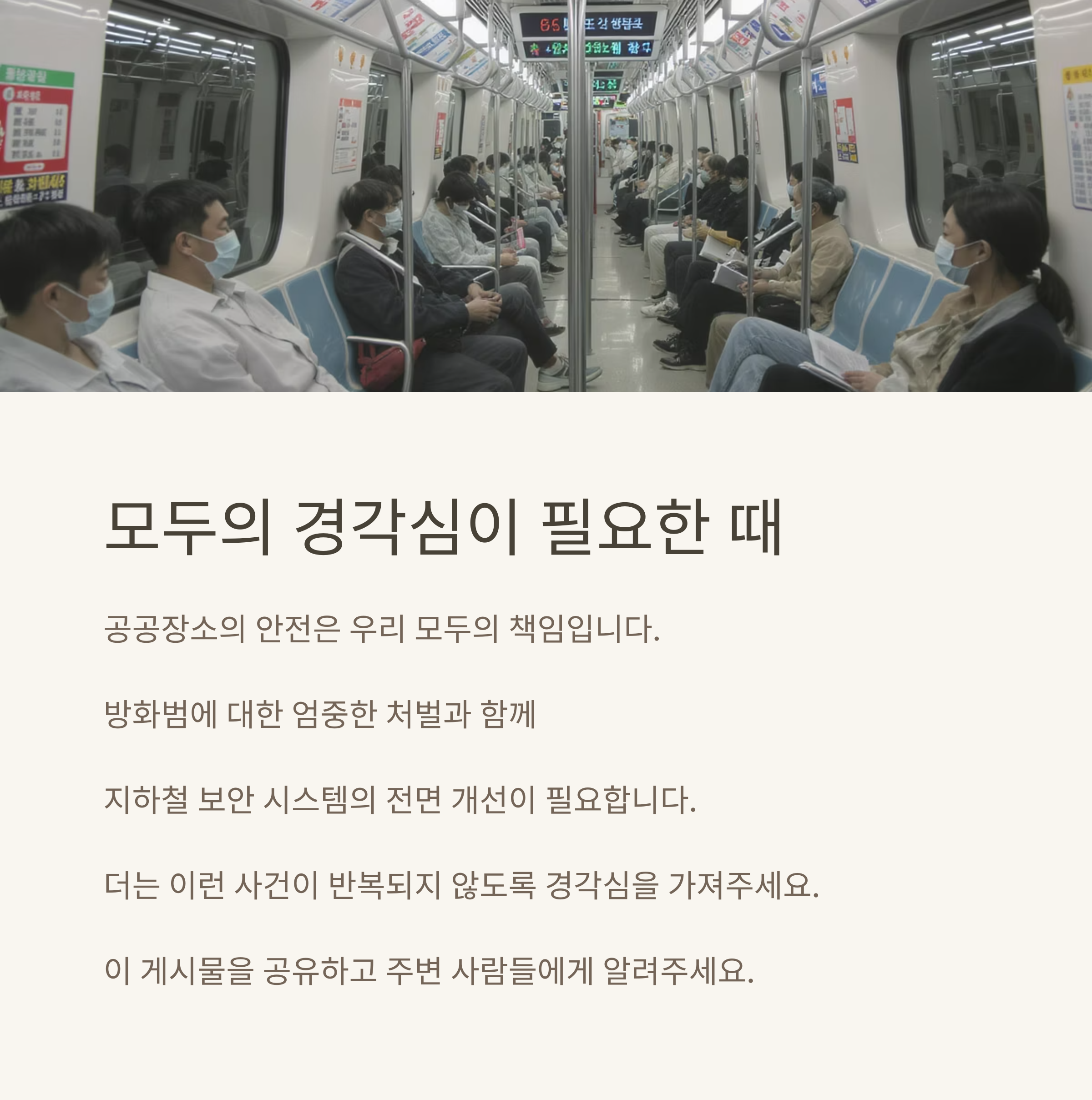 충격의 5호선 지하철 방화 사건
