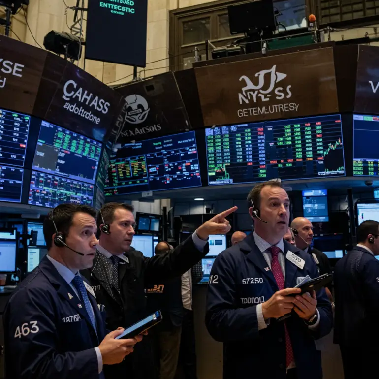 주식 시장의 트레이더들의 모습