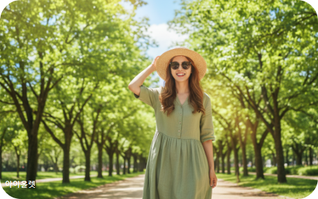 햇살 속의 눈 보호 습관
