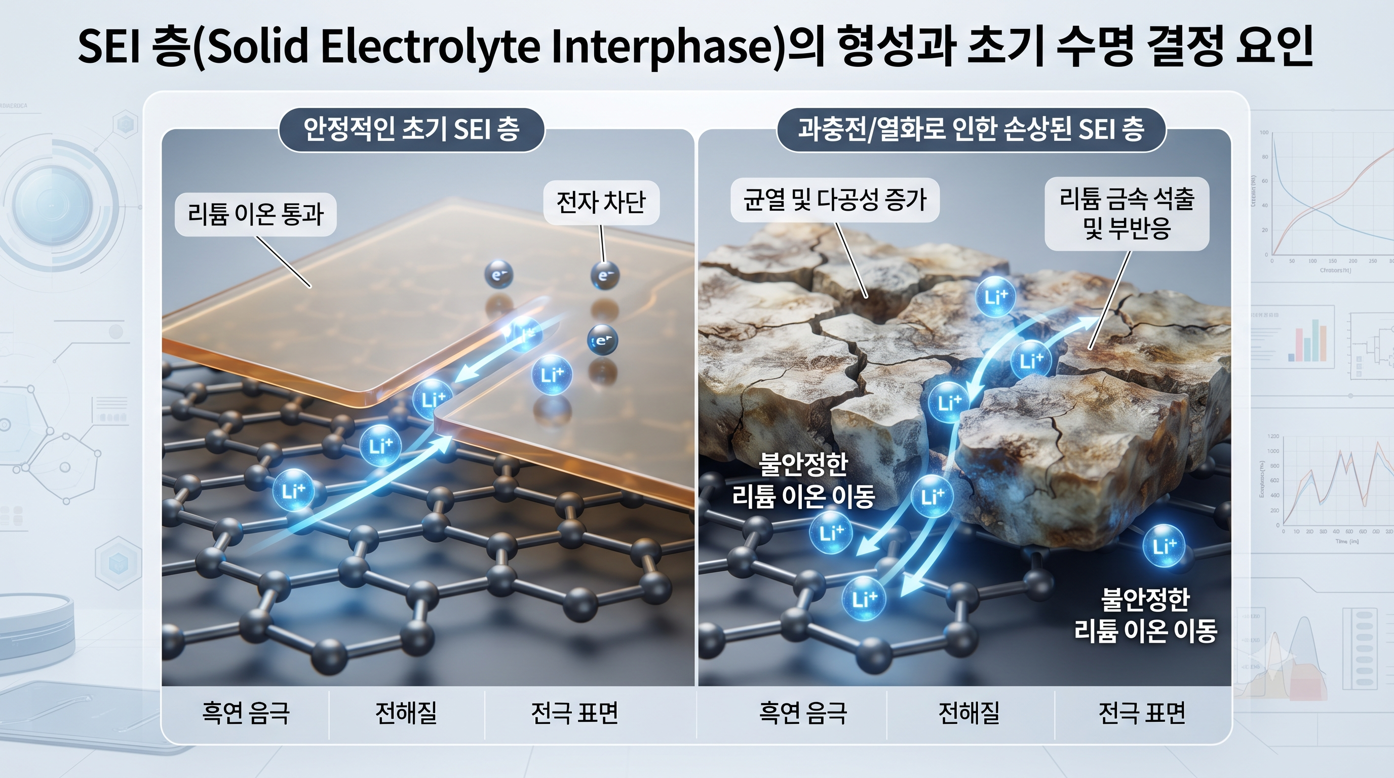 SEI 층의 시각적 비교 이미지